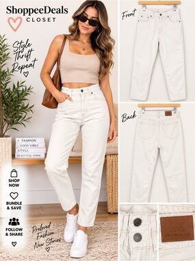 Lee‎ Silver White High Rise Jeans